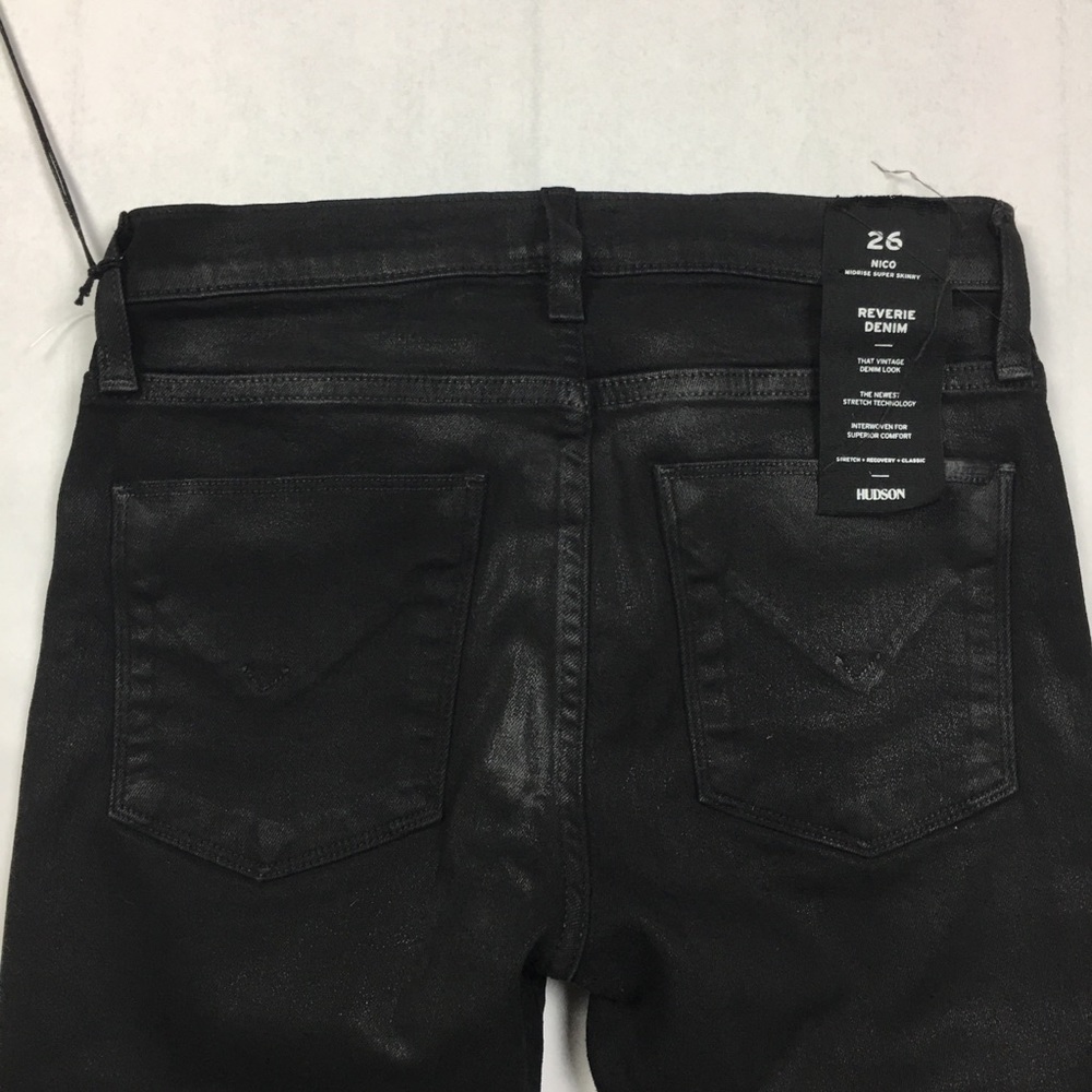 Hudson Nico Coated Denim Mid Rise Skinny Jean - Picture 8 of 8